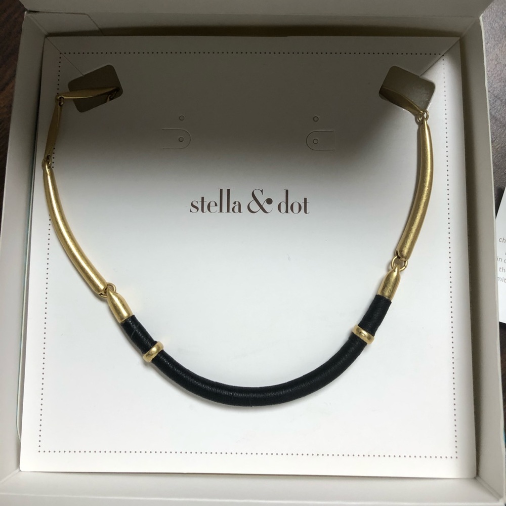 Stella and Dot Marcell Collar Leather Necklace